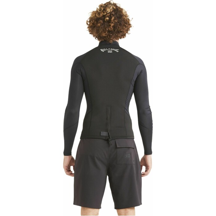 2024 Billabong Mens Absolute Poly Lite 1mm Wetsuit Jacket ABYW800113 - Black